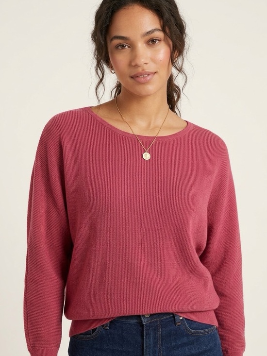 Chico's Sweaters - Chico's Cotton Cashmere Blend Ribbed Knit Sweater Pink Size 1 / Medium